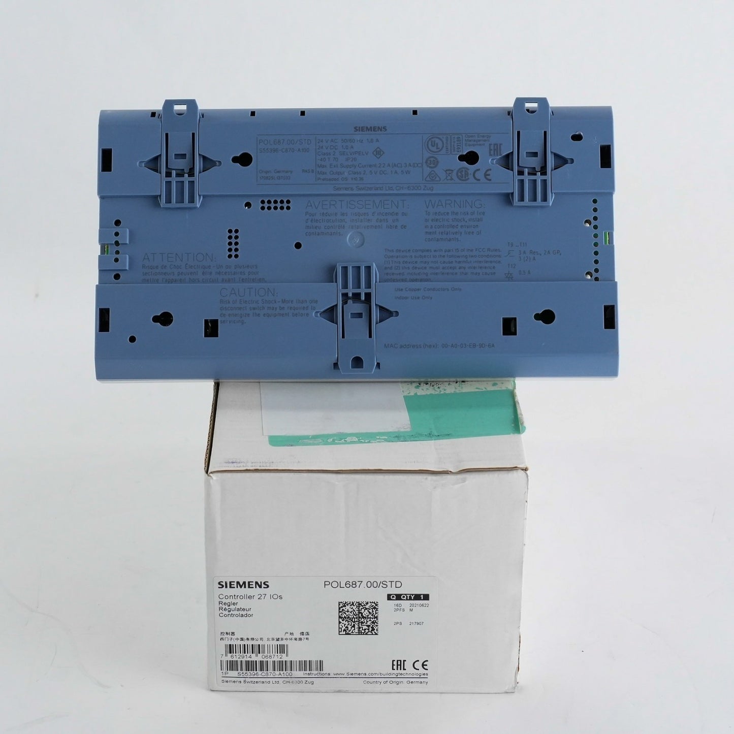 Siemens S55396-C870-A100 Climatix Controller POL687.00/STD