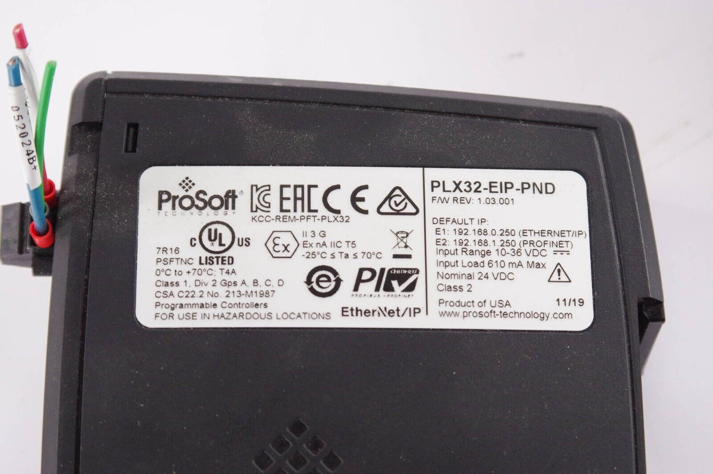 PROSOFT PLX32-EIP-PND / PLX32EIPPND EtherNet/IP to PROFINET® Gateway