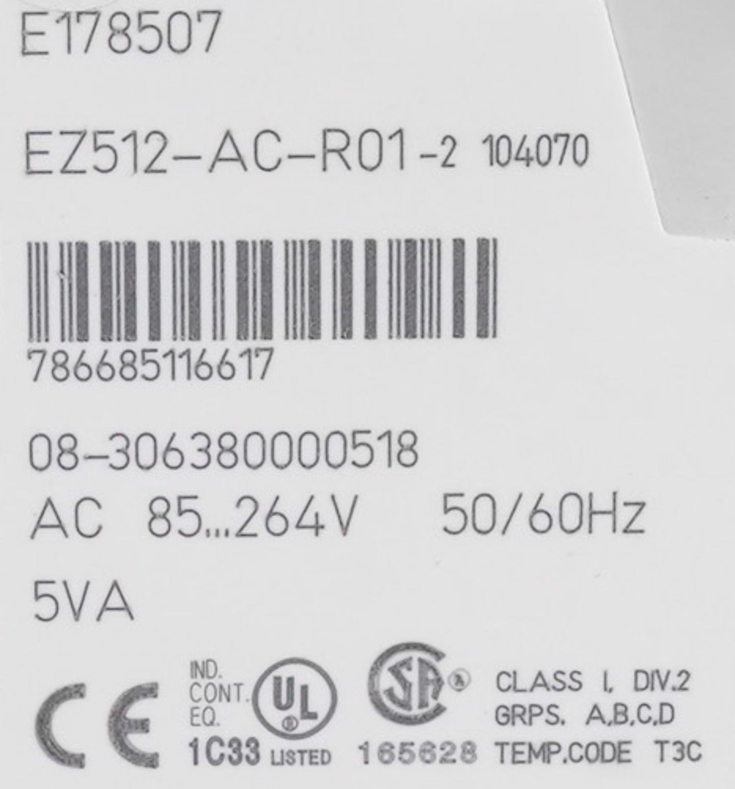 Eaton Pneu-Con EZ512-AC-R01-2 Programmable Relay 240V 50/60Hz EZ512ACR012