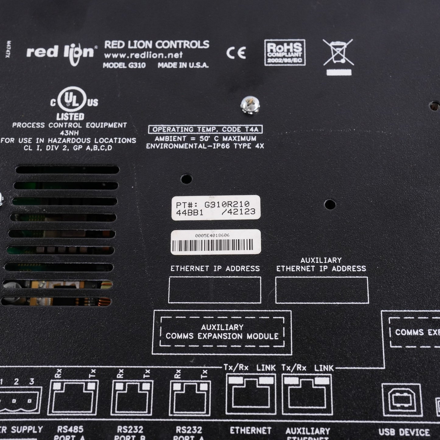 Red Lion G310R210 Graphic LCD 10.4" Operator Interface Color Display Panel G310