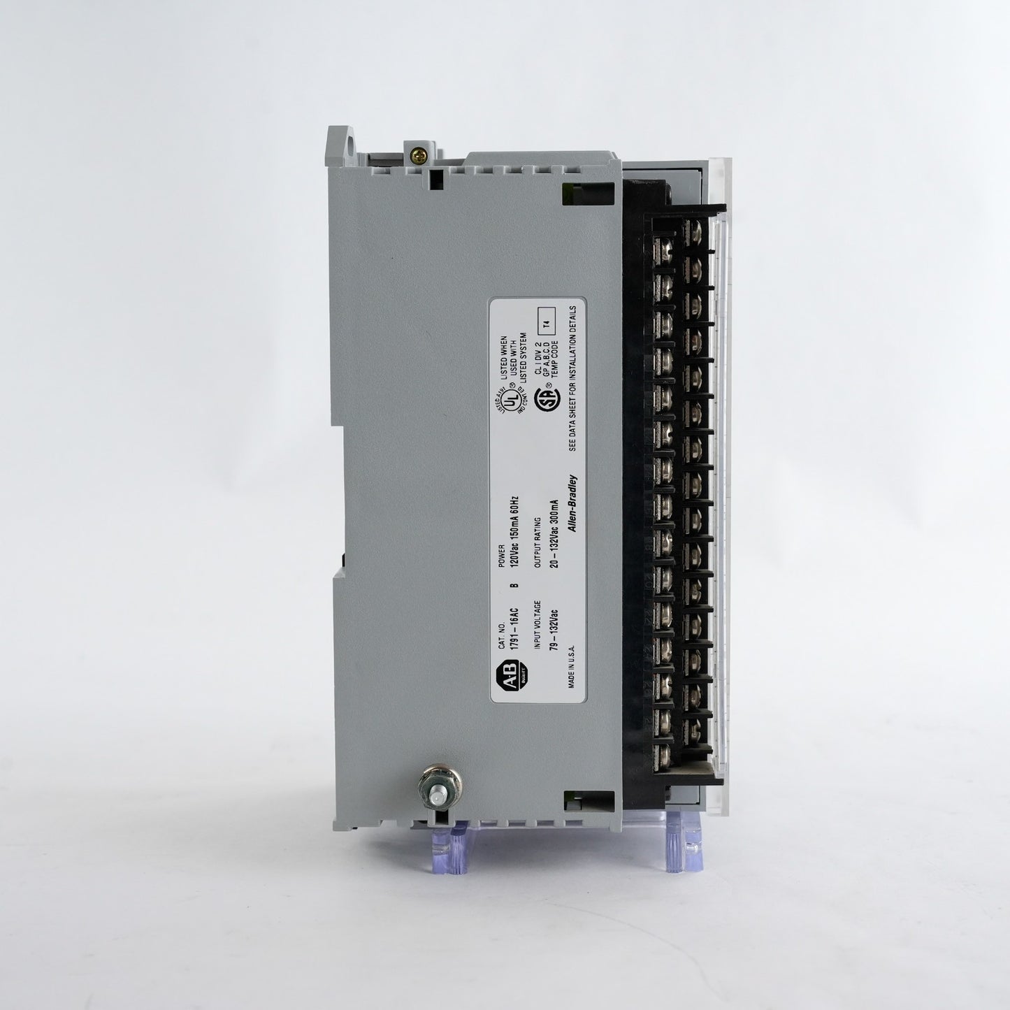 Allen Bradley 1791-16AC /B Block I/O Remote Module 120VAC 150mA 60Hz 179116AC