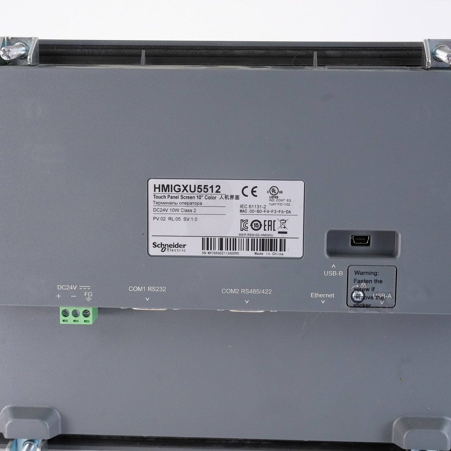 Schneider Electric HMIGXU5512 GXU 10.1" Touch Panel HMI Color Display
