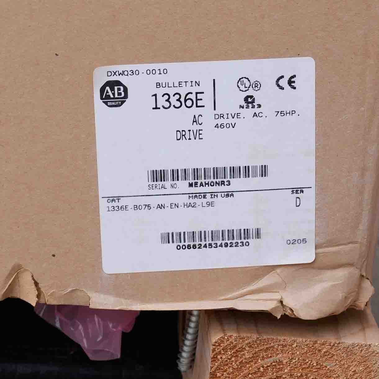 Allen Bradley 1336E-B075-AN-EN-HA2-L9E /D Bulletin 1336E AC Drive - Open Box