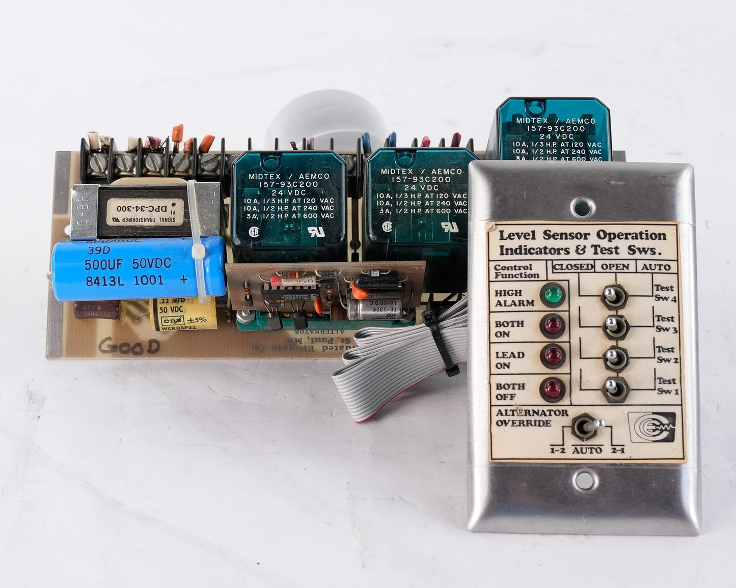 Consolidated Electric Co. CMC12 Duplex Controller-Alternator + Test Switchplate