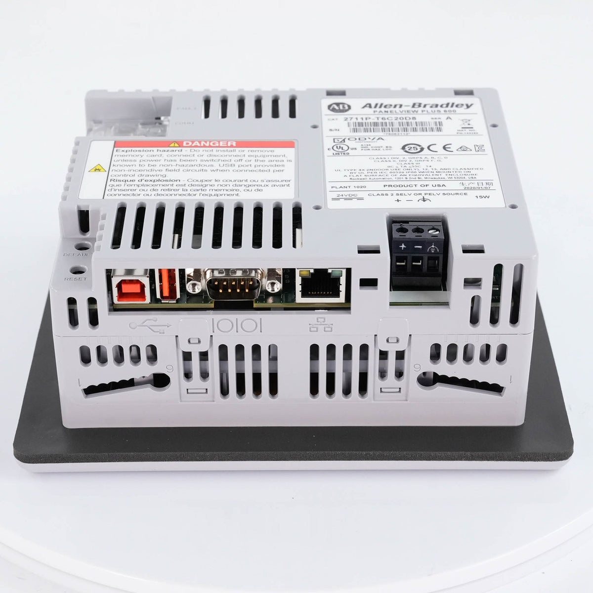 Allen Bradley 2711P-T6C20D8 Ser A PanelView Plus 6 600 Color Touch 24VDC
