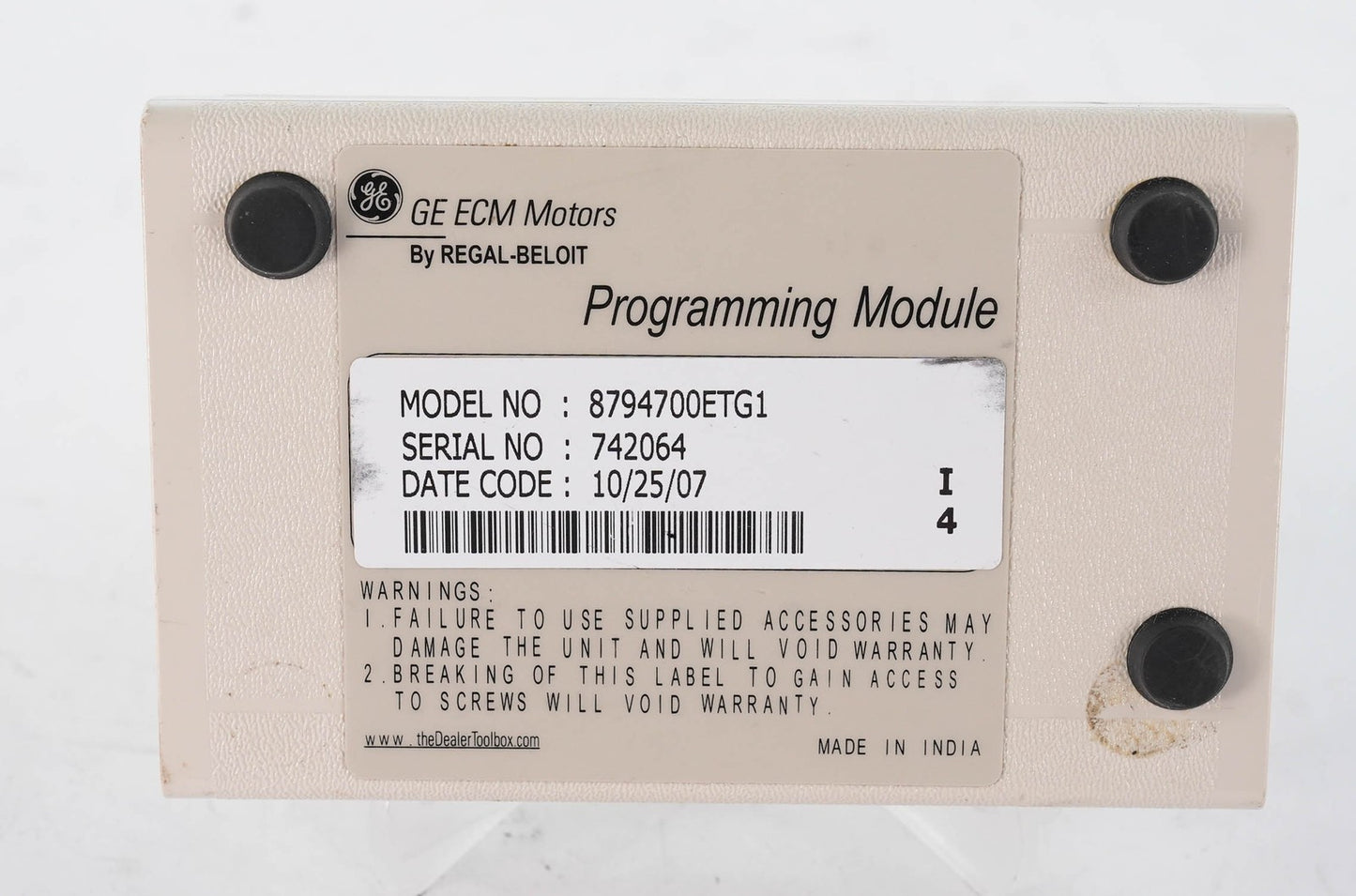 GE 8794700ETG1 Programming Module GE ECM Motors 8794700ETG1