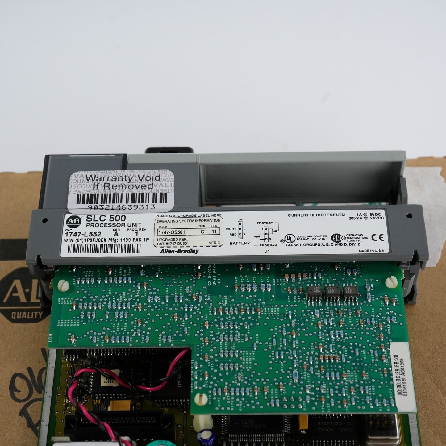 Allen Bradley 1747-L552 /A SLC 500 32K Memory RS-232 Processor