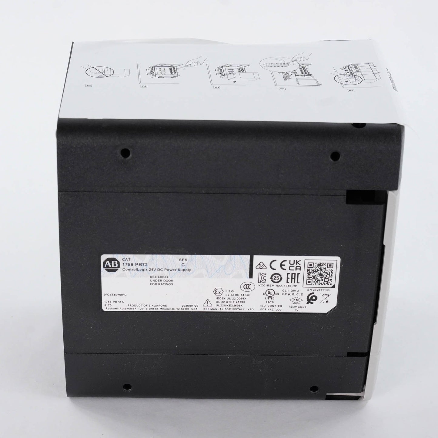 Allen Bradley 1756-PB72 Ser C ControlLogix 24V DC Standard Power Supply 1756PB72