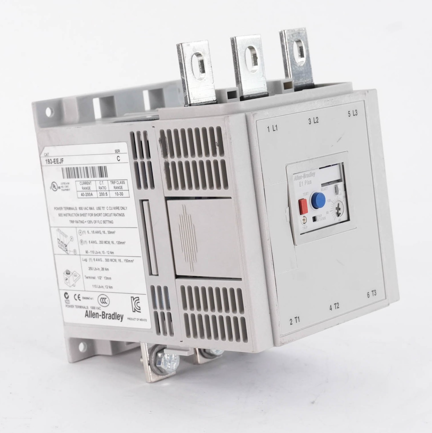 Allen Bradley 193-EEJF E1 Plus Overload Relay 9-45A 600V 193EEJF Solid State Rel