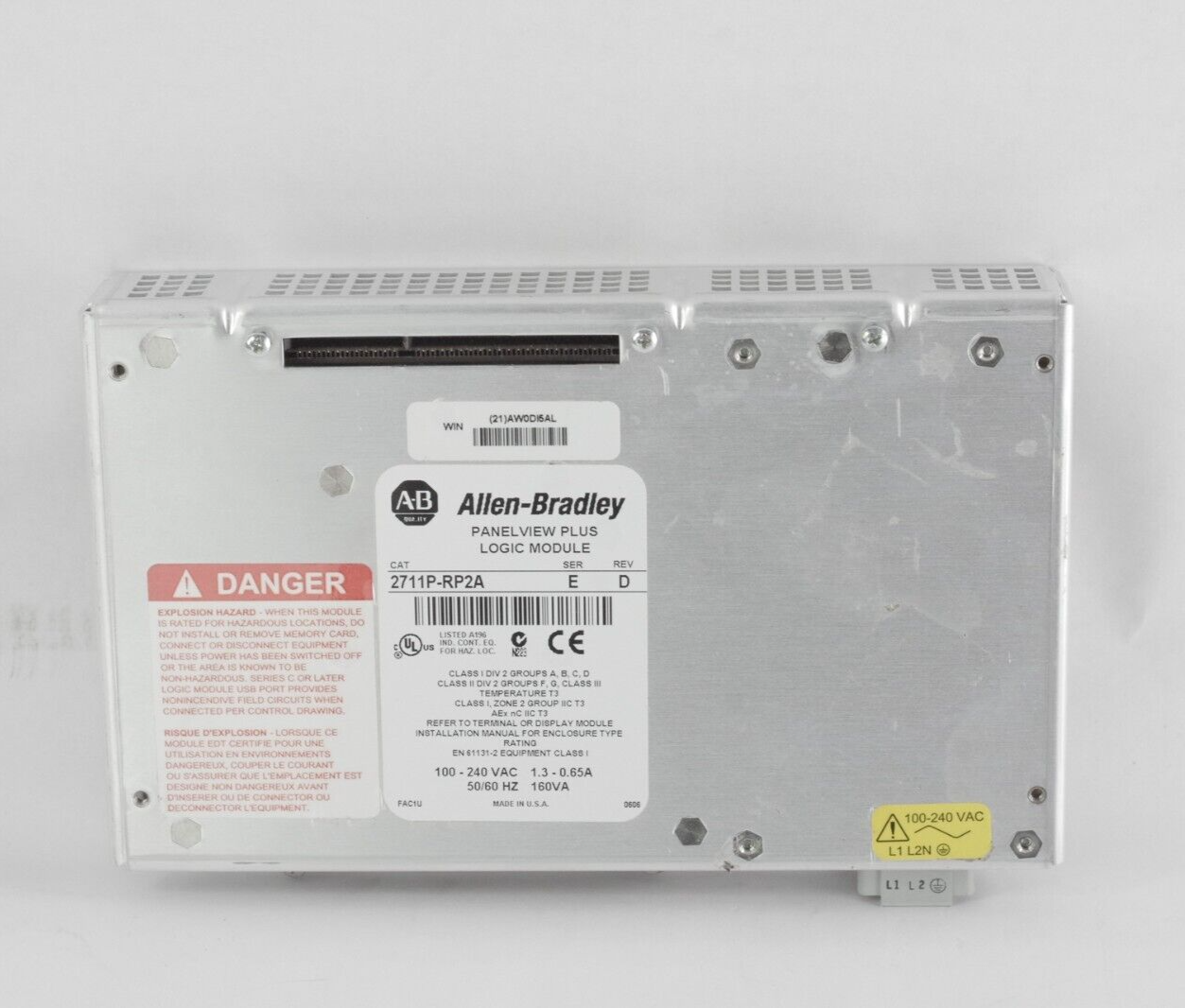 Allen Bradley 2711P-RP2A Ser E Rev D PanelView Plus 1000 Logic Module