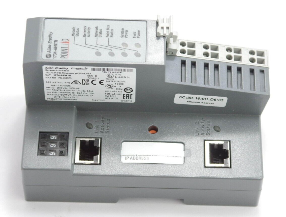 Allen Bradley 1734-AENTR / 1734AENTR Ser C Ethernet Interface Point I/O Module