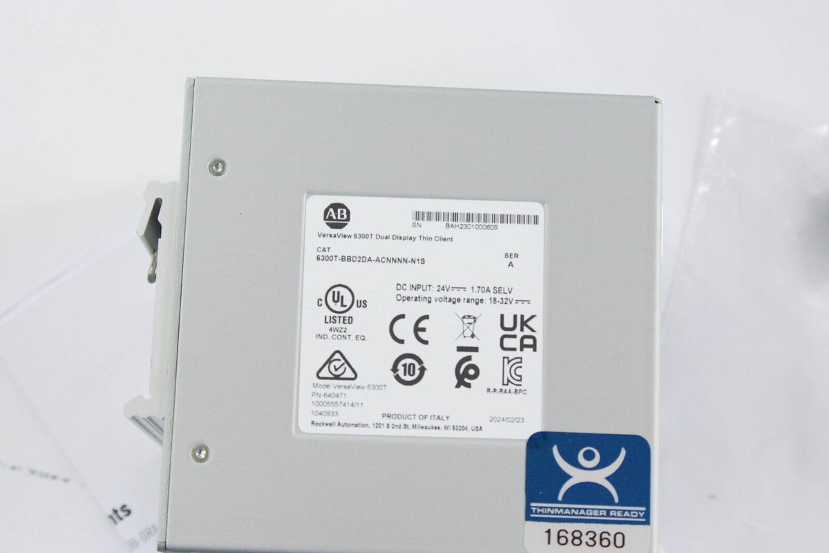 2024 Allen-Bradley 6300T-BBD2DA-ACNNNN-N1S A VersaView Dual Display Th ...
