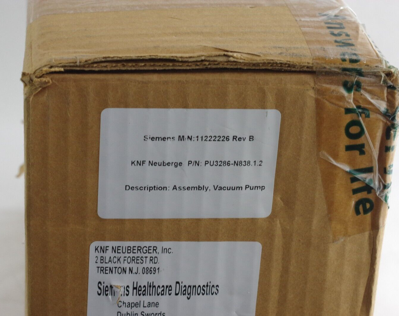 Siemens Centaur Vacuum Pump Assembly 11222226 rev B / KNF PU3286-N838.1.2 - New