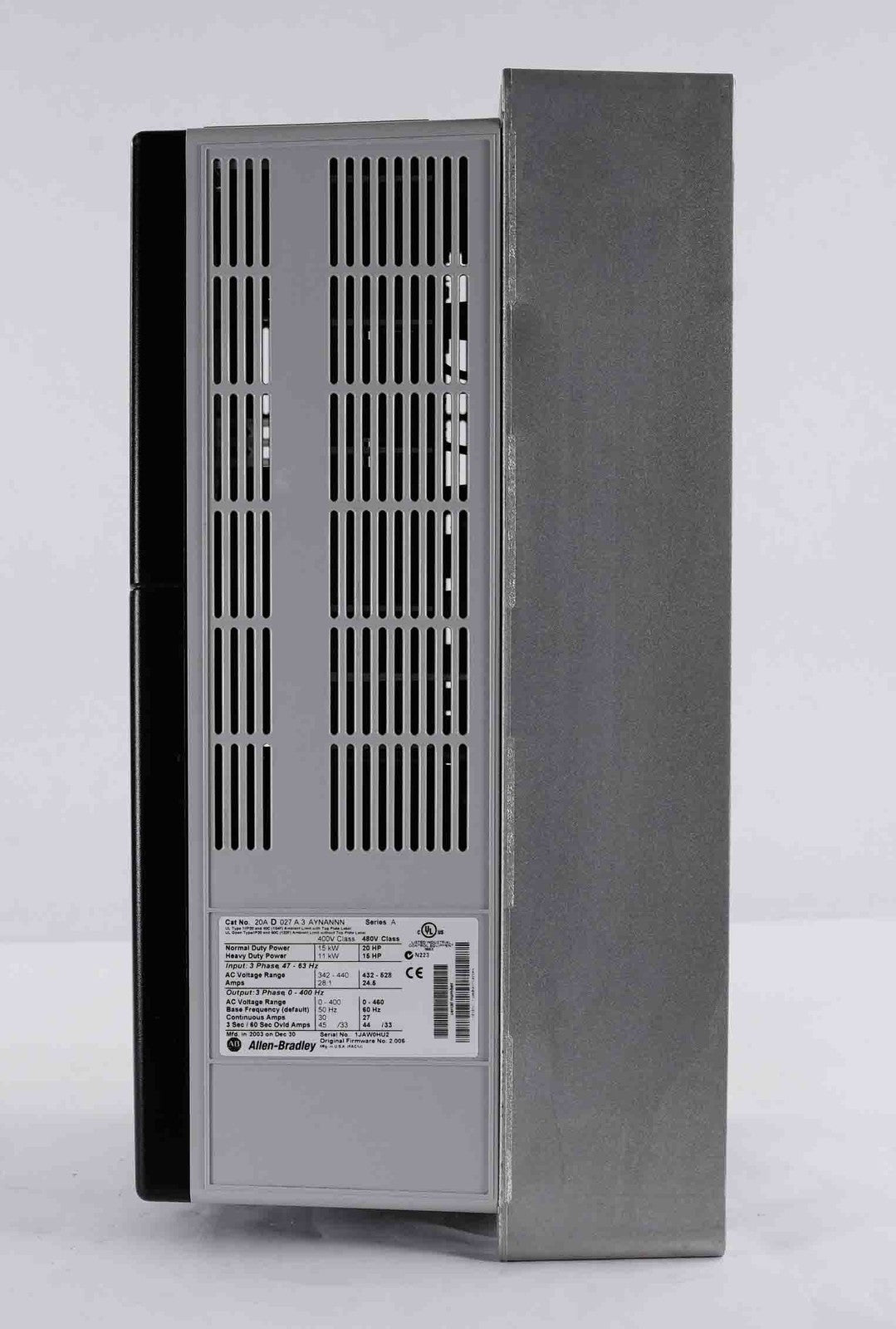 Allen Bradley 20AD027A3AYNANNN /A PowerFlex 70 AC Drive 480V 3ph 20HP + Warranty