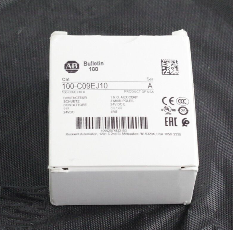 Allen Bradley 100-C09EJ10 Ser A Bulletin 100 Contactor 10A 3-Pole 24VDC