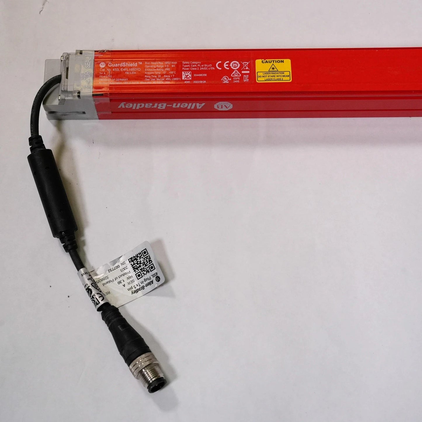 Allen Bradley 450L-E4FL1950YD Light Curtain 1950-14mm Transceiver 450LE4FL1950YD