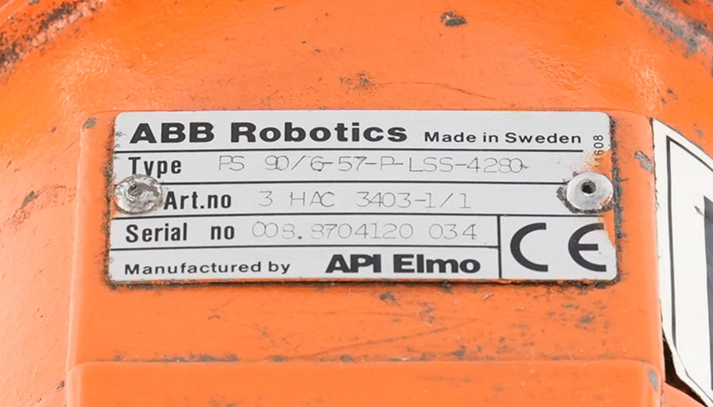 ABB Robotics PS 90/6-57-P-LSS-4280 Servo Motor PS90657PLSS4280 3 HAC 3403-1/1