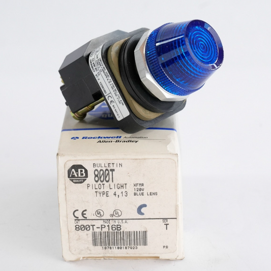 Allen Bradley 800T-P16B /T Blue Pilot light 120V 50/60Hz 800TP16B - Open Box