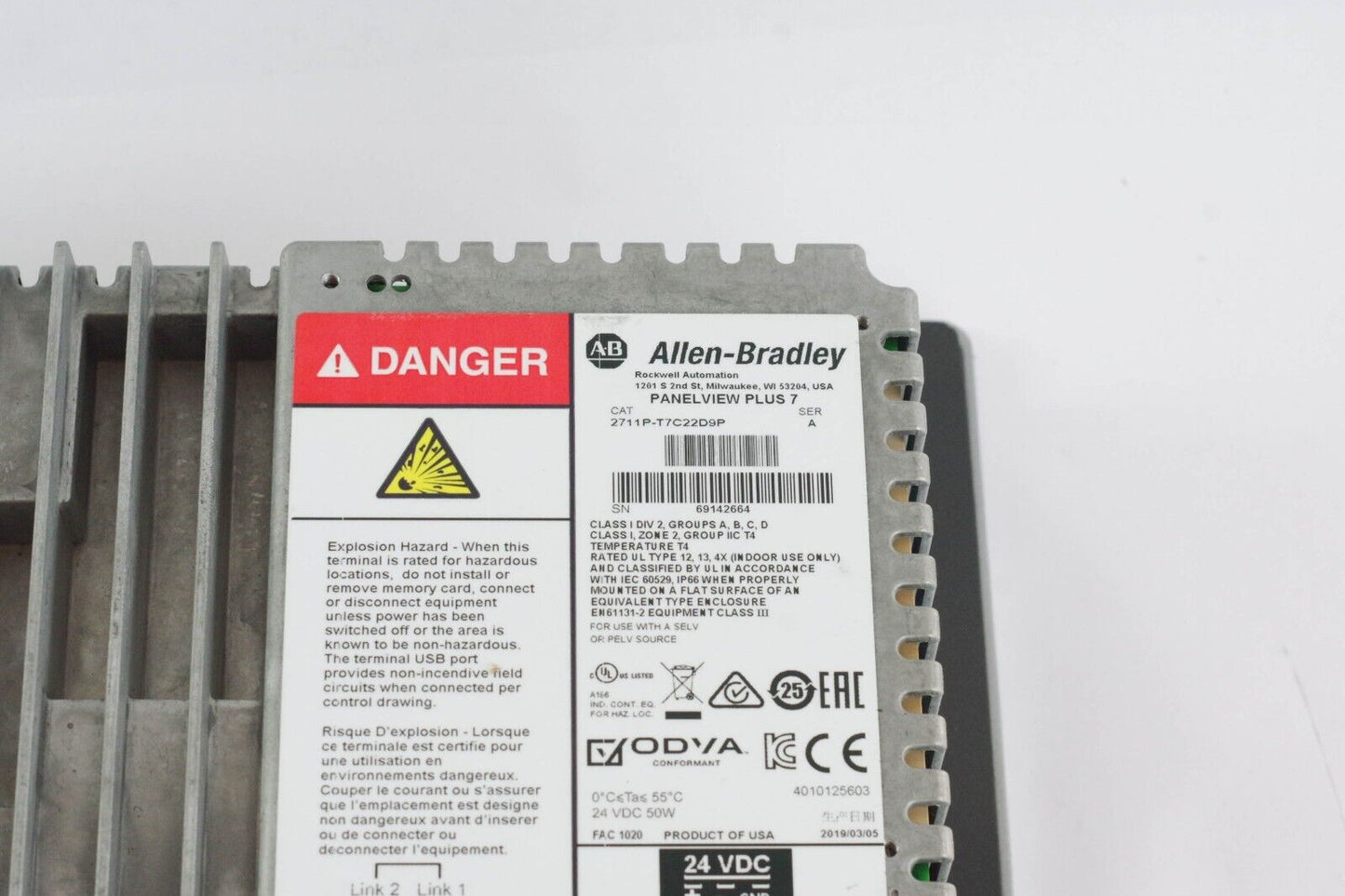 Allen Bradley 2711P-T7C22D9P /A PanelView Plus 7 Ser A - New Overlay