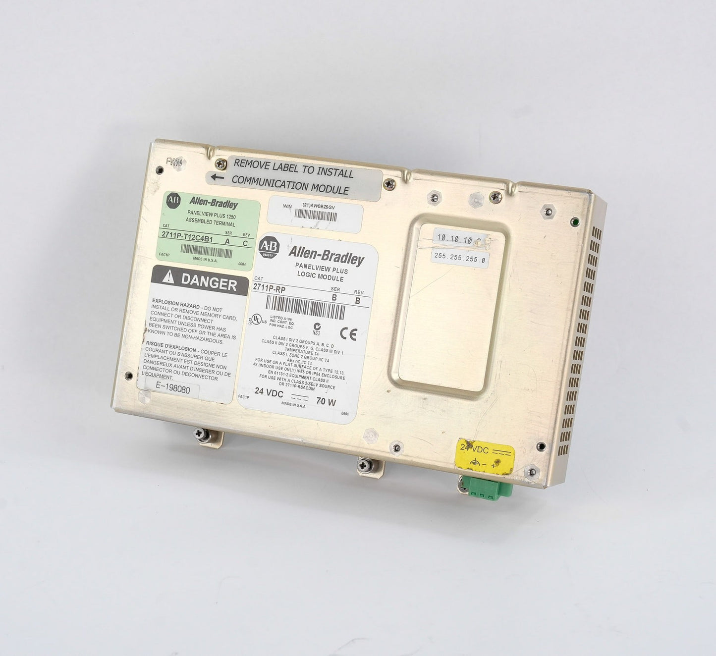 Allen Bradley 2711P-RP /B Rev B PanelView Plus Logic Module 2711PRP