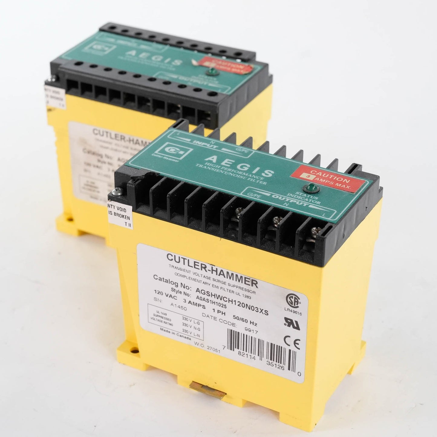 Cutler-Hammer AGSHWCH120N03XS Transient Voltage Surge Suppressor 120V 3A 50/60Hz