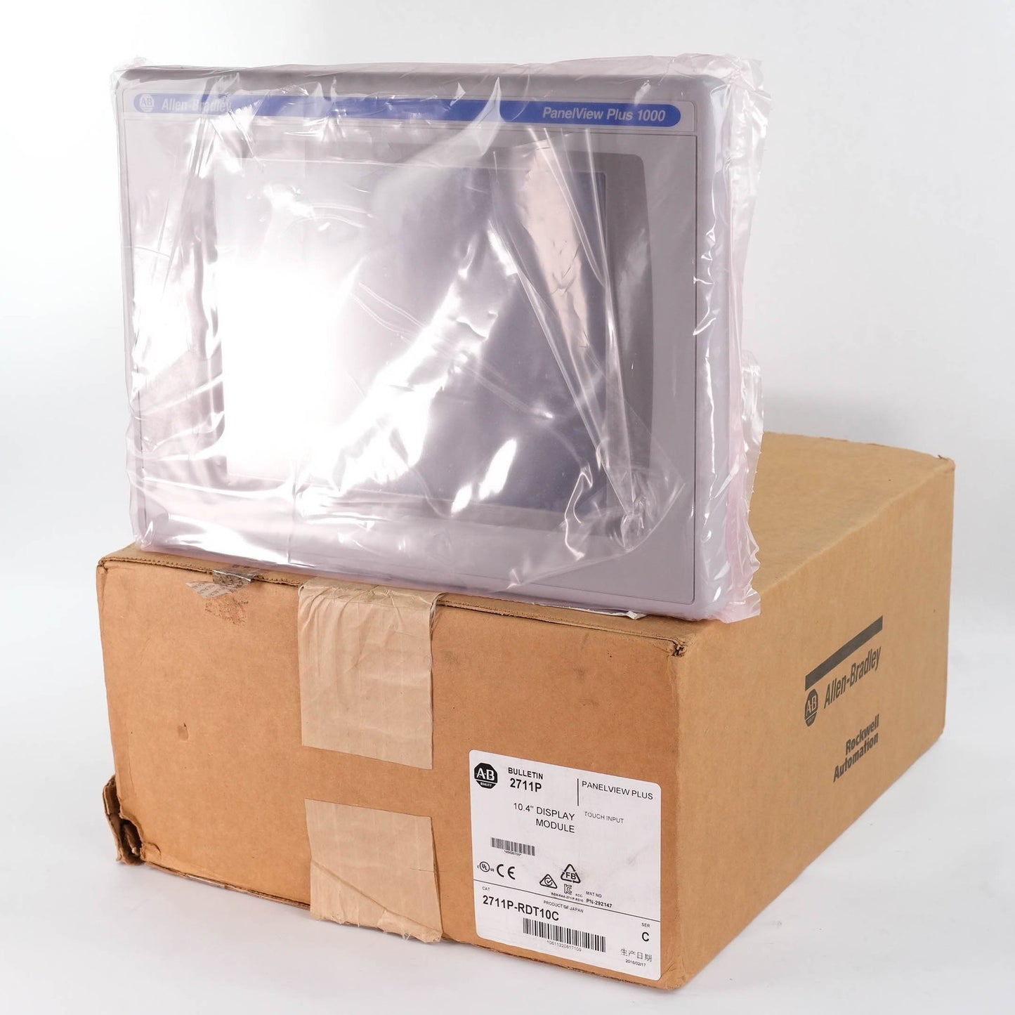 Allen Bradley 2711P-RDT10C Ser C PanelView Plus 1000 Color Display Module