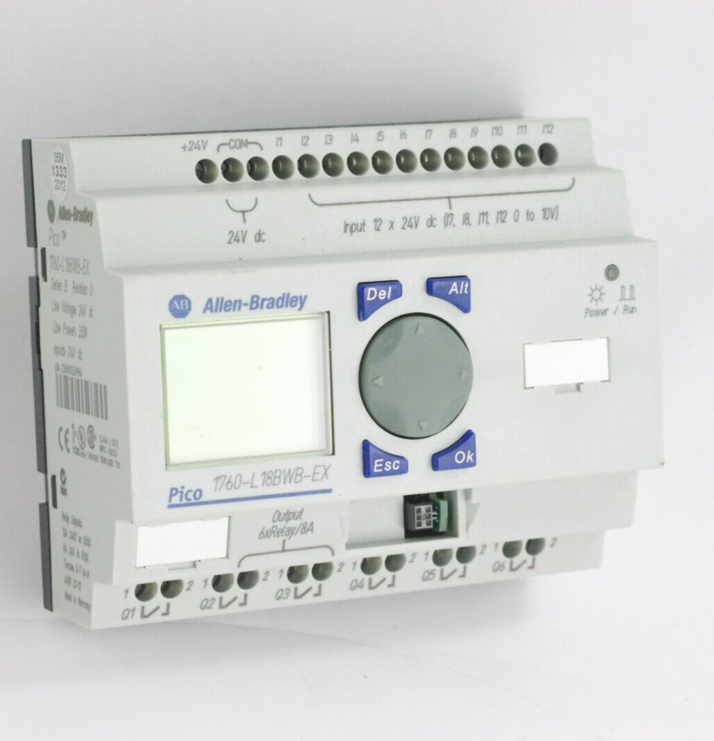 Allen Bradley 1760-L18BWB-EX /B Pico Controller 1760L18BWBEX Series B