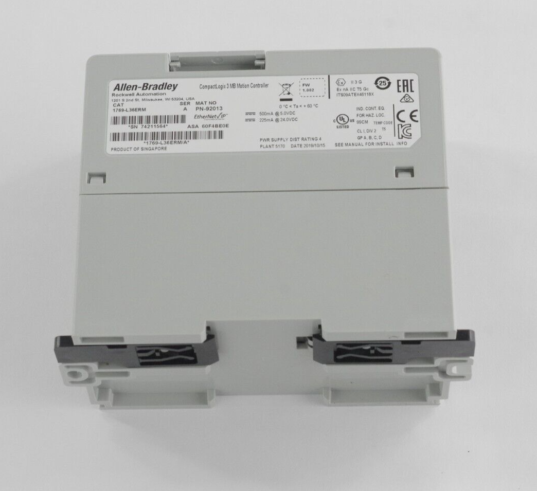 Allen Bradley 1769-L36ERM Ser A CompactLogix EtherNet/IP Motion Controller 3MB