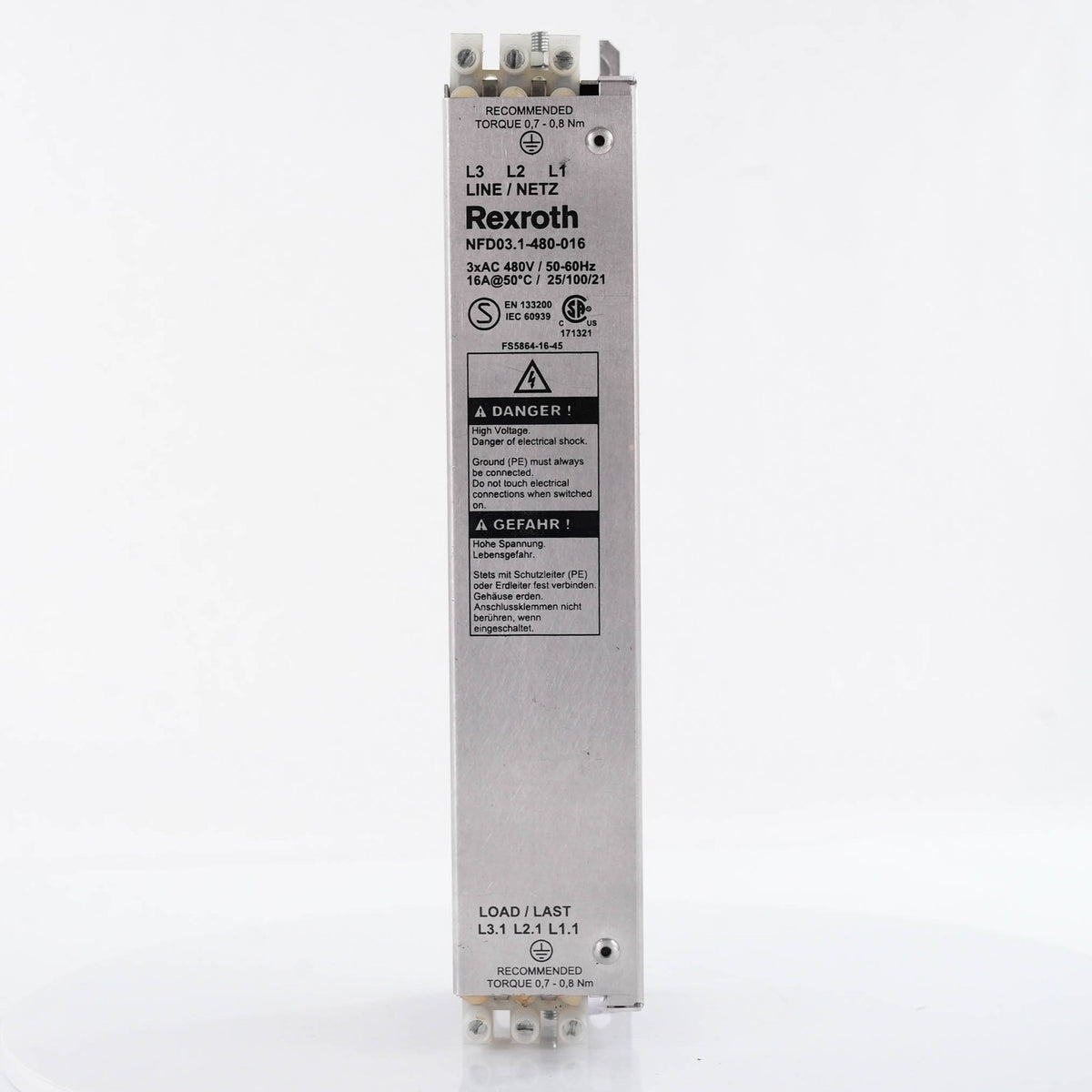 Bosch Rexroth NFD03.1-480-016 Mains Filter 480V 16A 3-Phase NFD031480016 50/60Hz