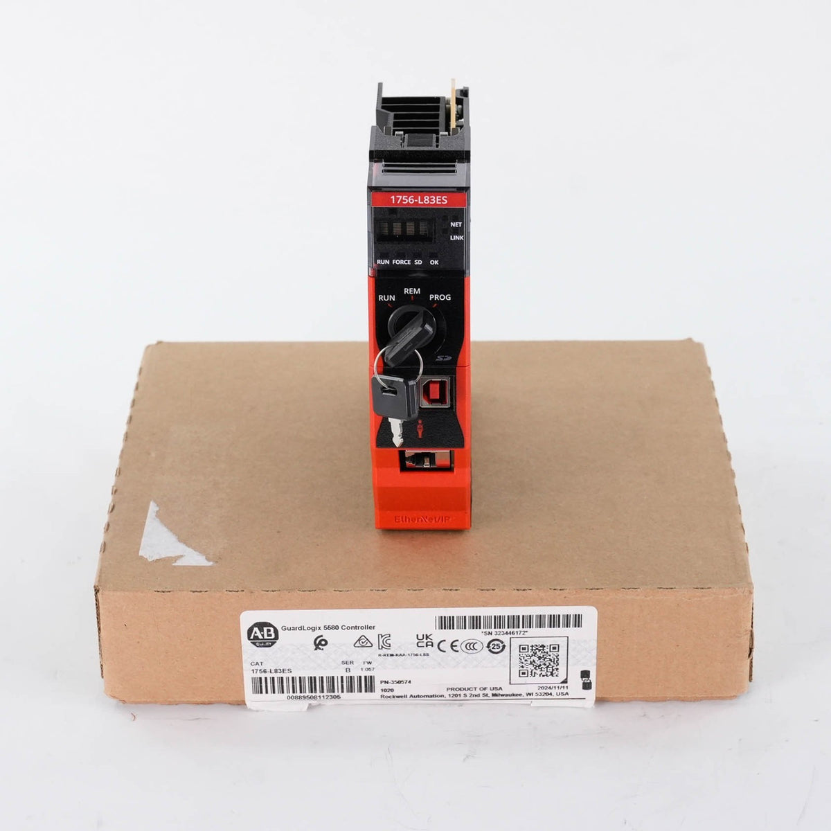 Allen Bradley 1756-L83ES Ser B GuardLogix 5580 Safety Controller Open Box 2024
