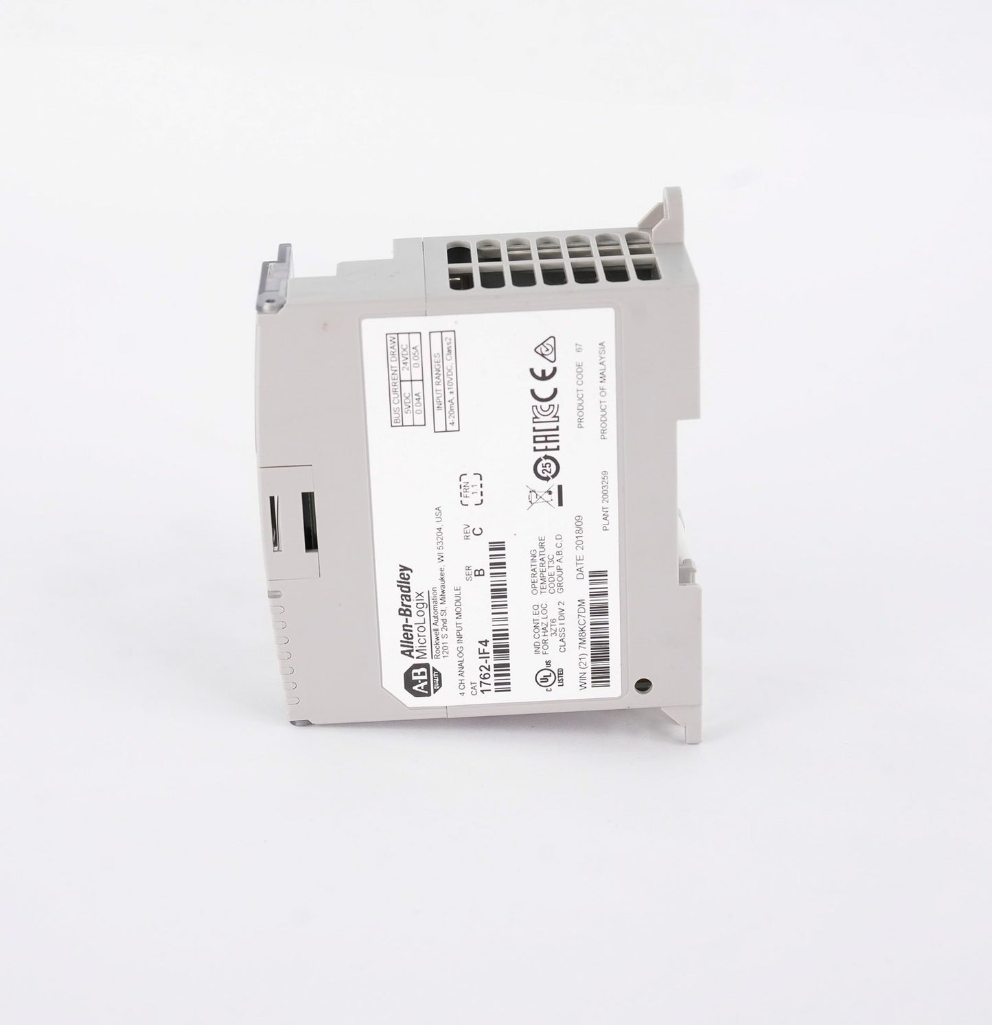 Allen Bradley 1762-IF4 /B MicroLogix 4 Channel Analog Input Module 1762IF4
