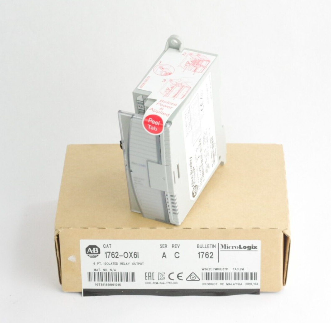 Allen Bradley 1762-OX6I Ser A Rev C 6 Pt Isolated Relay Output Module - Open Box