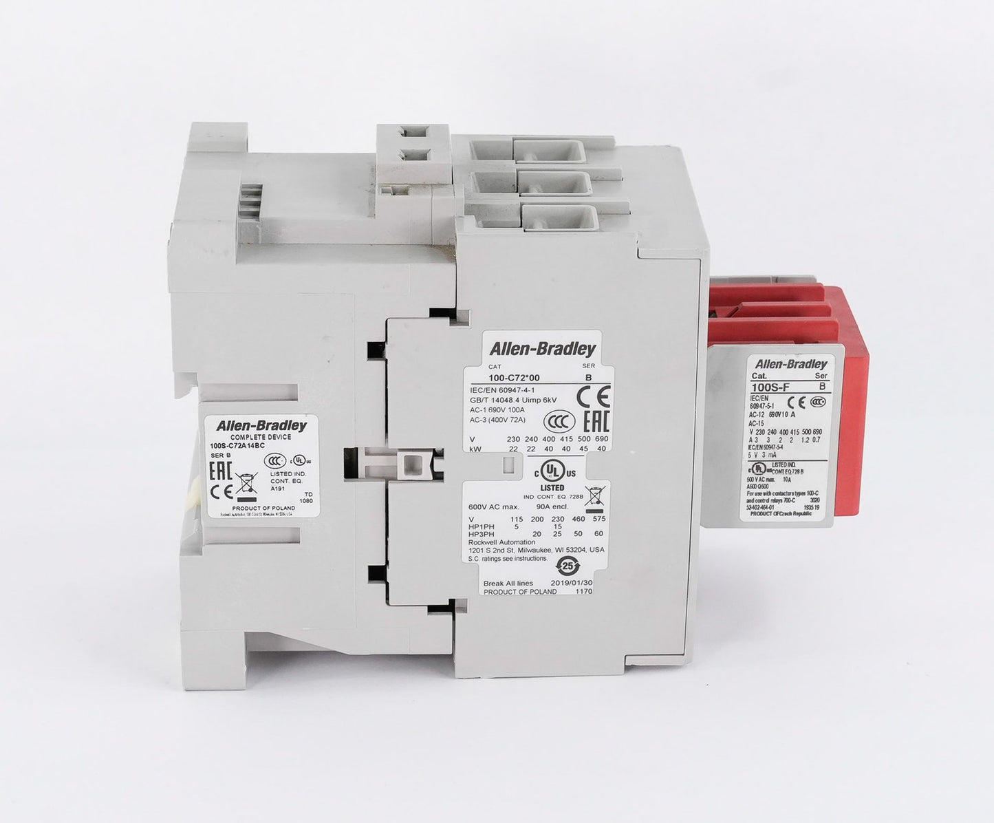 Allen Bradley 100S-C72A14BC /B Guardmaster Safety Contactor 100S-F + 100-C72*00