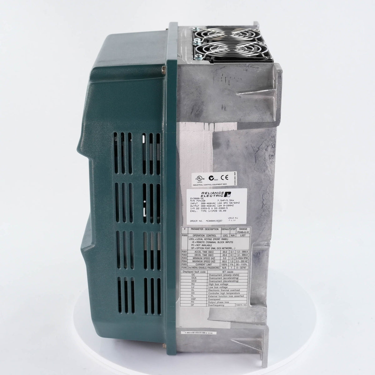 Reliance Electric GV3000/SE AC Drive 230V 3Ph GV3000SE GV3000-SE 7.5hp 7V4160