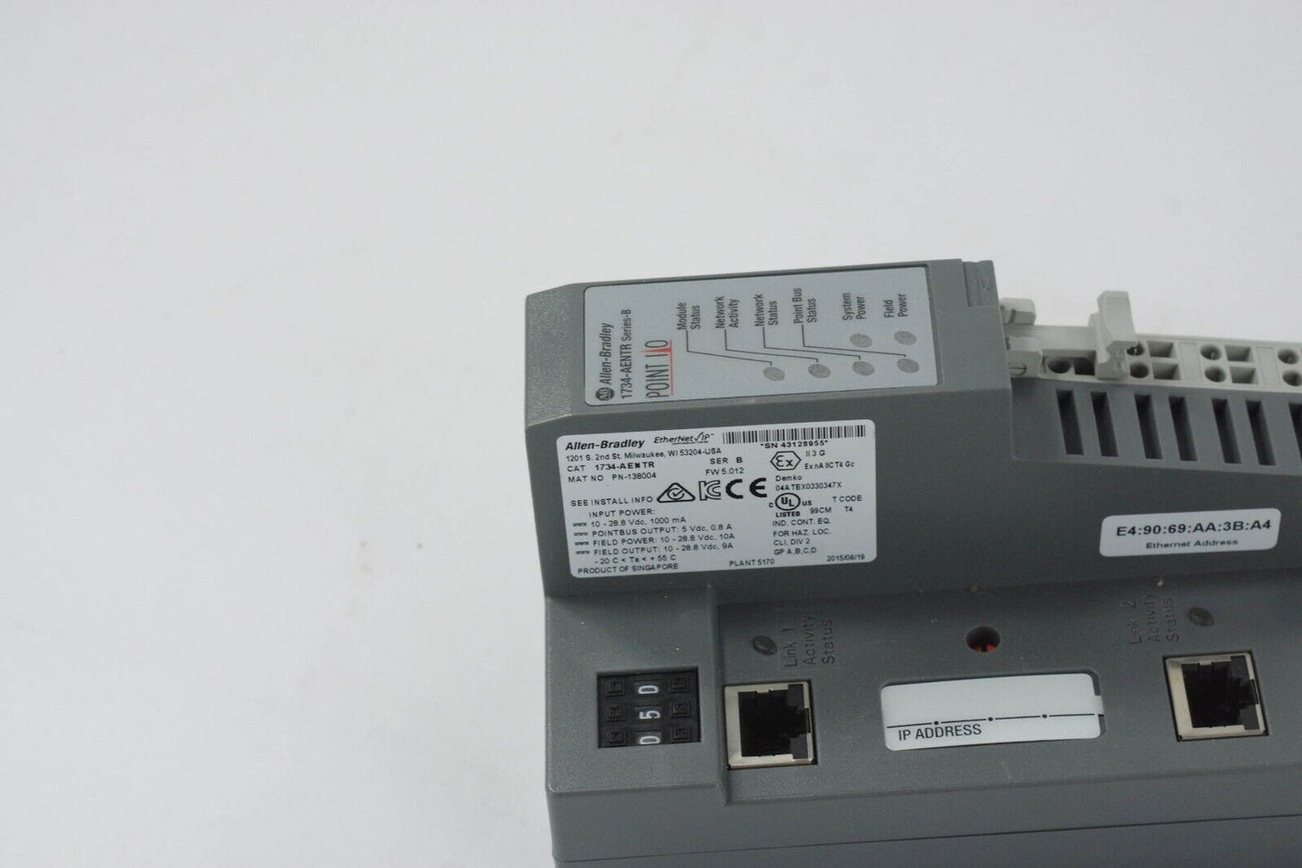 Allen Bradley 1734-AENTR /B EtherNet/IP Adaptor - Lightly Used