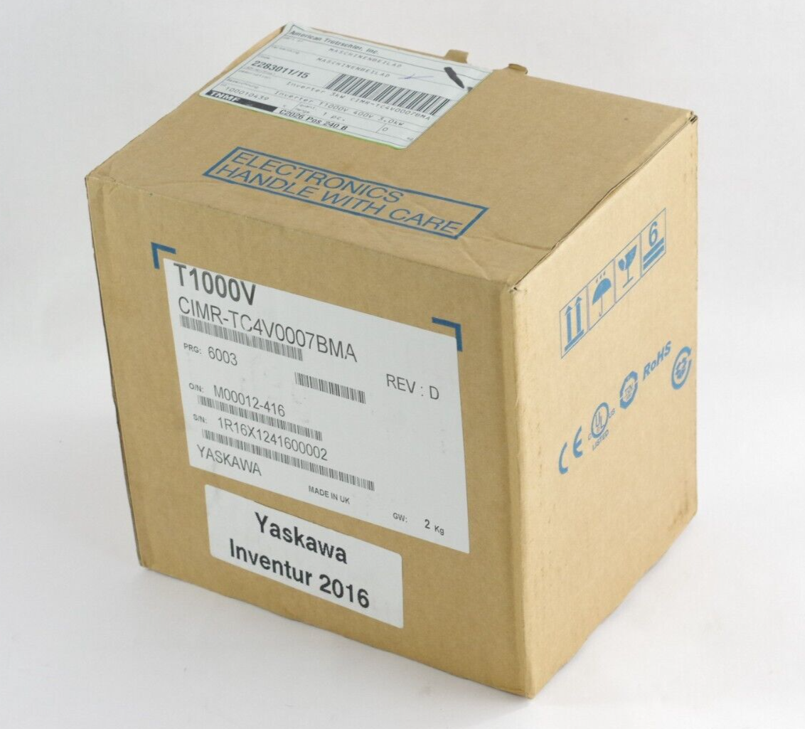 Yaskawa CIMR-TC4V0007BMA Rev D AC Drive 380-480Vac 6.9/5.5A 3kW 4HP 3 Phase