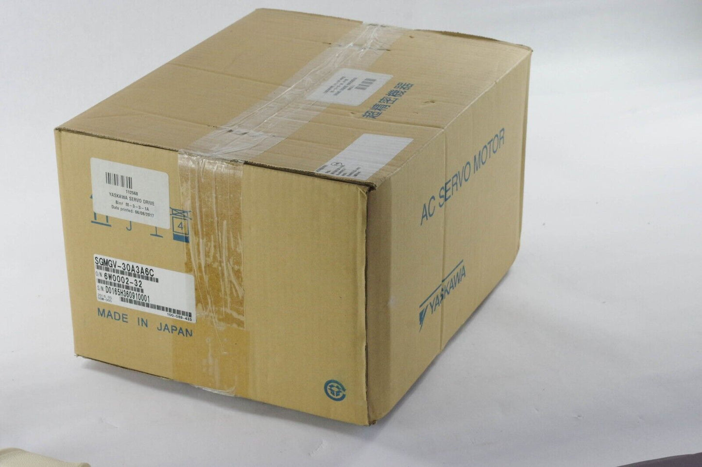 2016 Yaskawa SGMGV-30A3A6C Servo Motor 6W0002-32 - Open Box