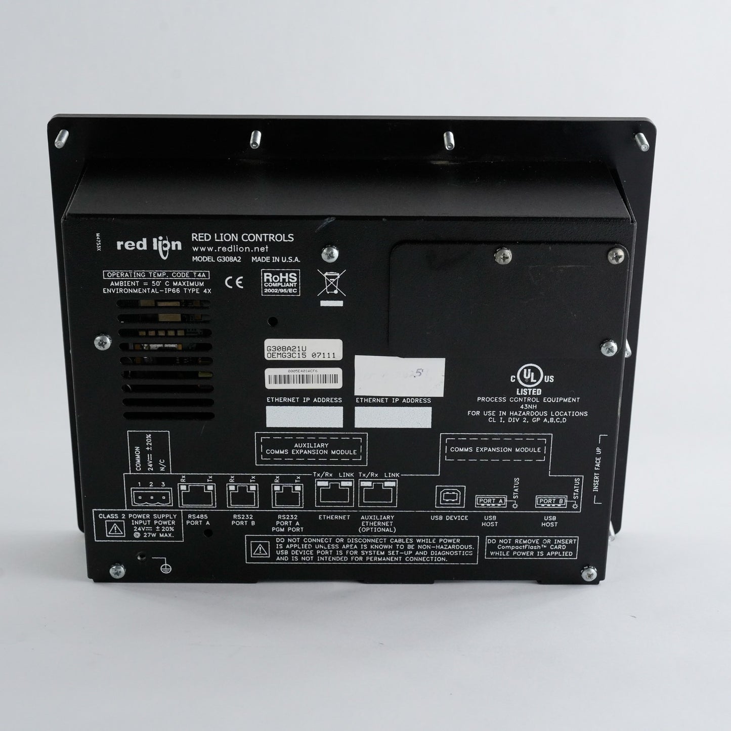 Red Lion Controls G308A21U HMI Interface Terminal Touch Panel G308A + Warranty
