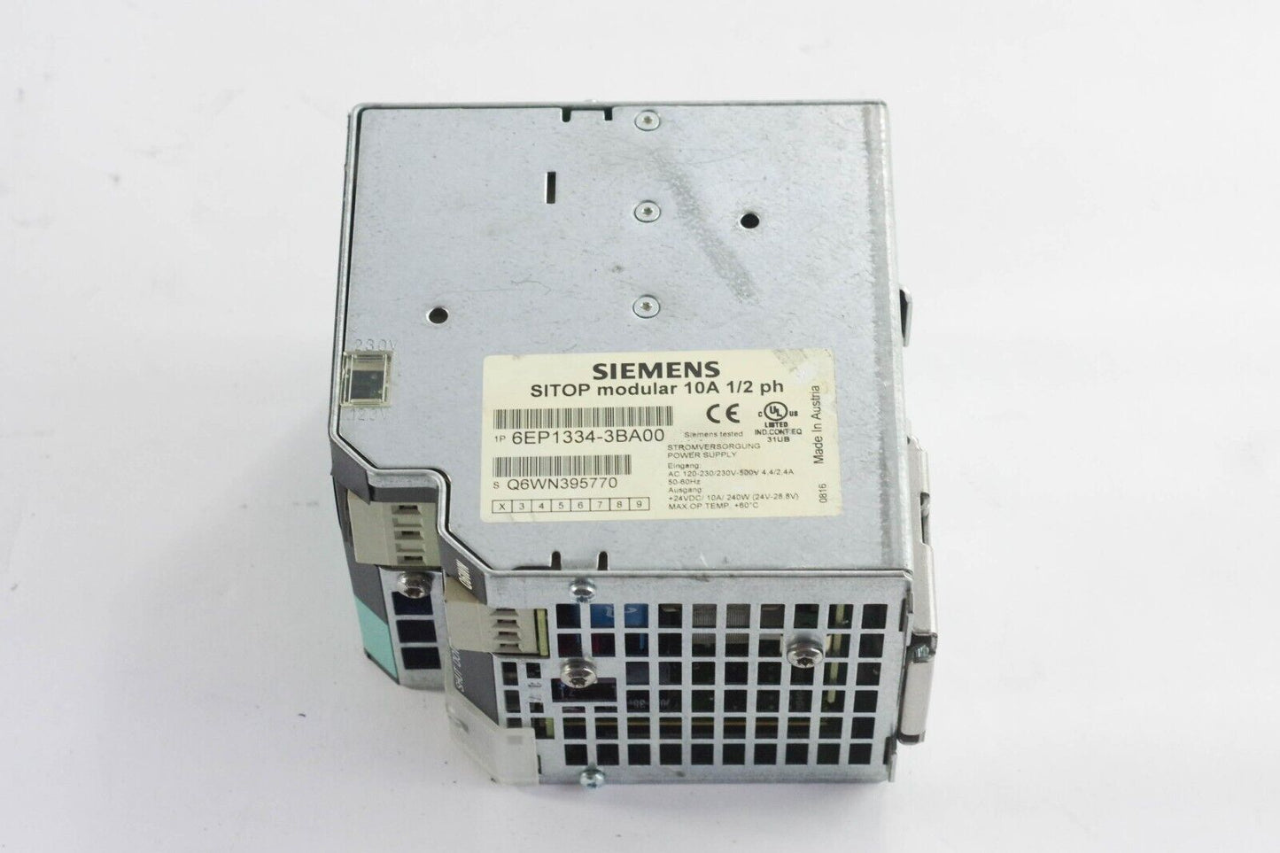 Siemens 6EP1 334-3BA00 SITOP Modular 10A Power Supply / 6EP1334-3BA00