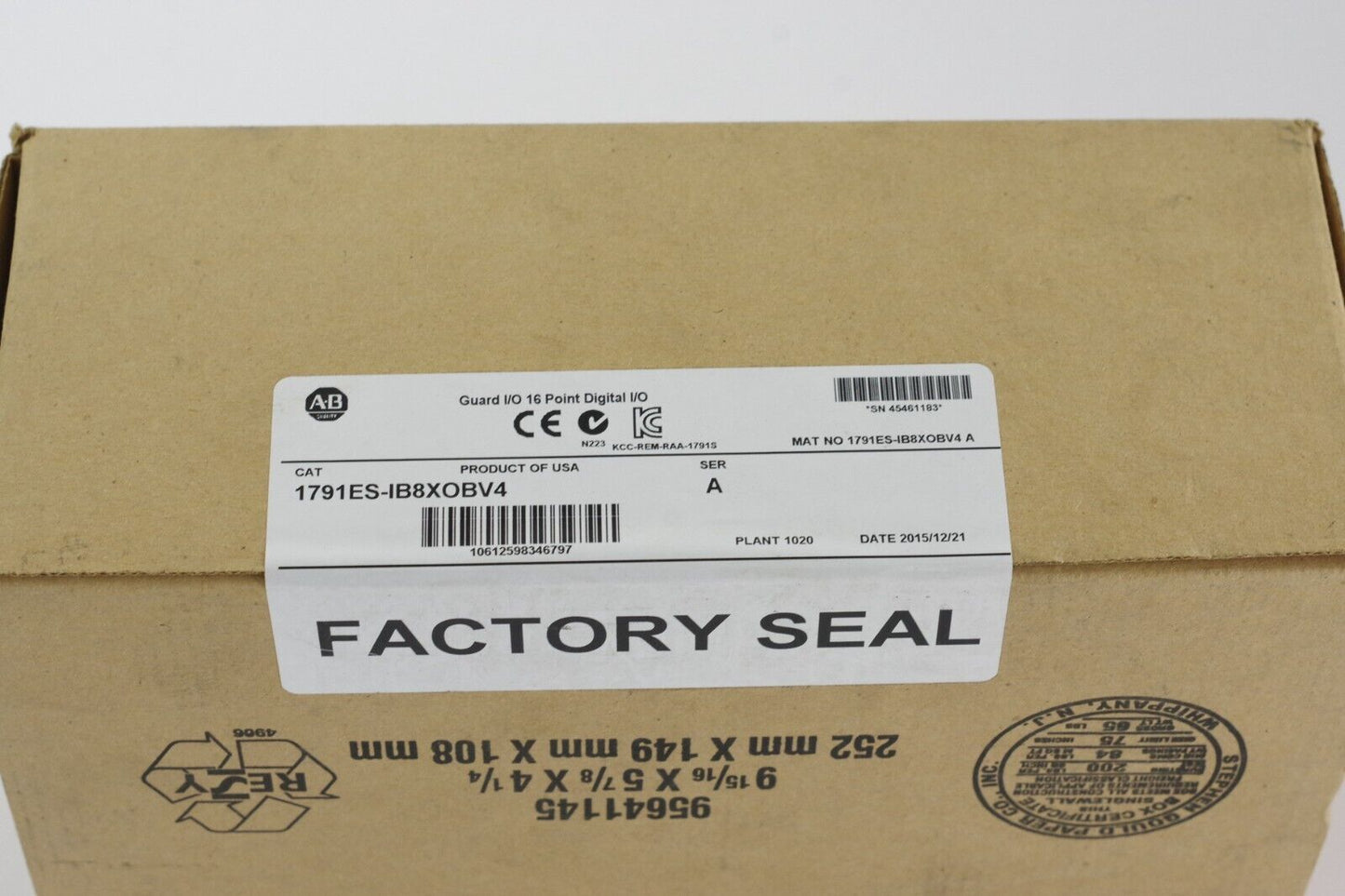 Allen Bradley 1791ES-IB8XOBV4 Ser A CompactBlock 1791ES-IB8X0BV4 Sealed Surplus