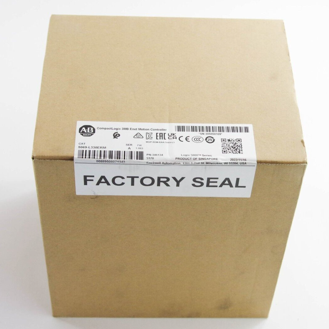 2022 Allen Bradley 5069-L330ERM /A CompactLogix Controller - New Sealed Surplus