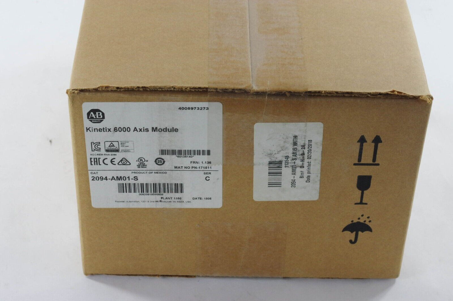 Allen Bradley 2094-AM01-S /C Axis Module Kinetix 6000 Ser C - Sealed Surplus