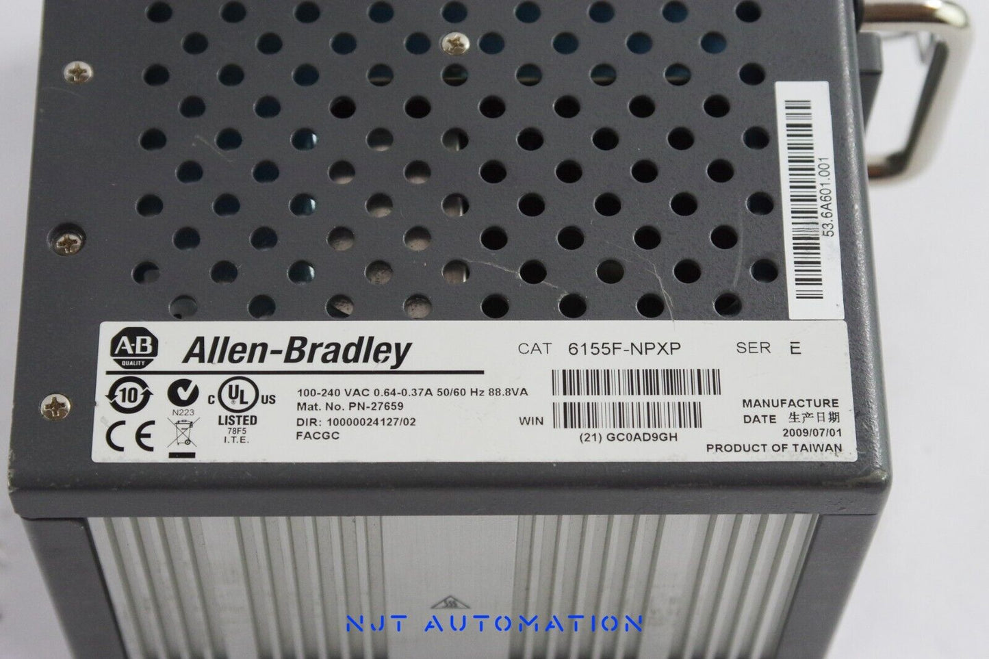 ALLEN BRADLEY 6155F-NPXP Industrial Computer Ser E - NO HD or Operating System