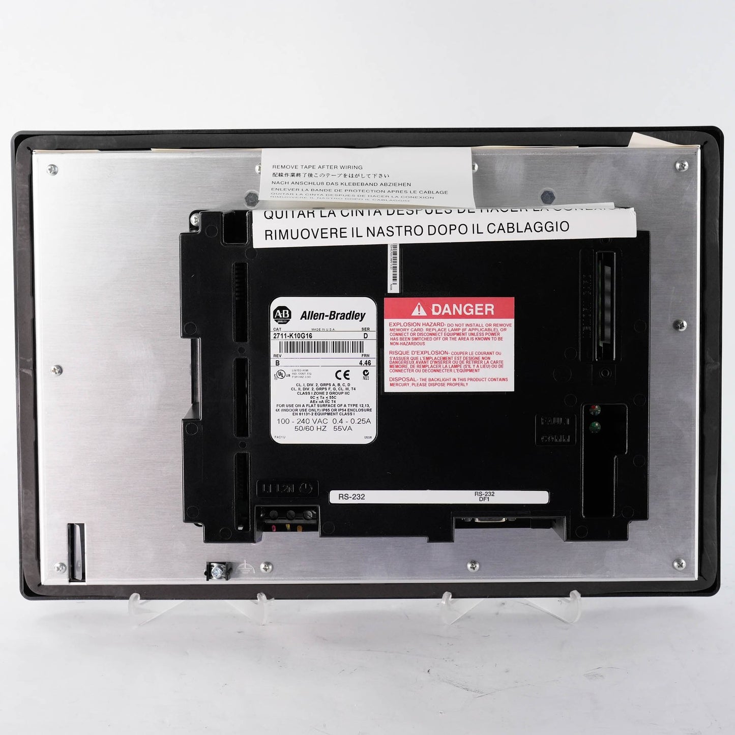 Allen Bradley 2711-K10G16 PanelView 1000 Grayscale Keypad RS232 2711K10G16 Ser D