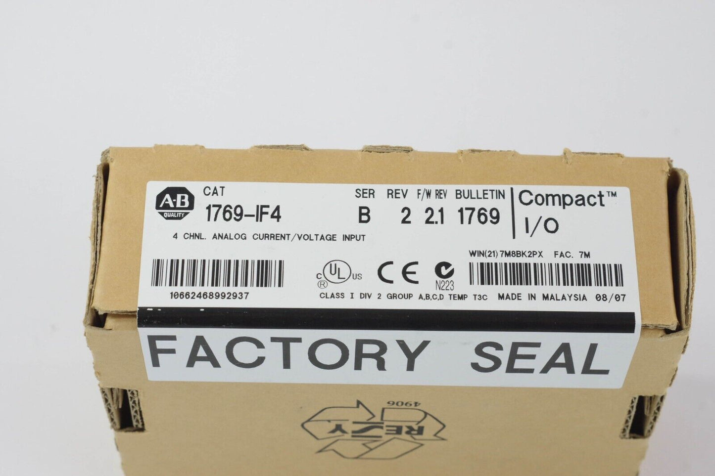 Allen Bradley 1769-IF4 Ser B 4-Channel Analog Input Module Compact I/O -Surplus