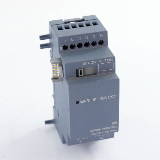 Siemens LOGO! DM8 12/24R Expansion Module 6ED1055-1MB00-0BA1 12/24VDC 4DI 4DO Re
