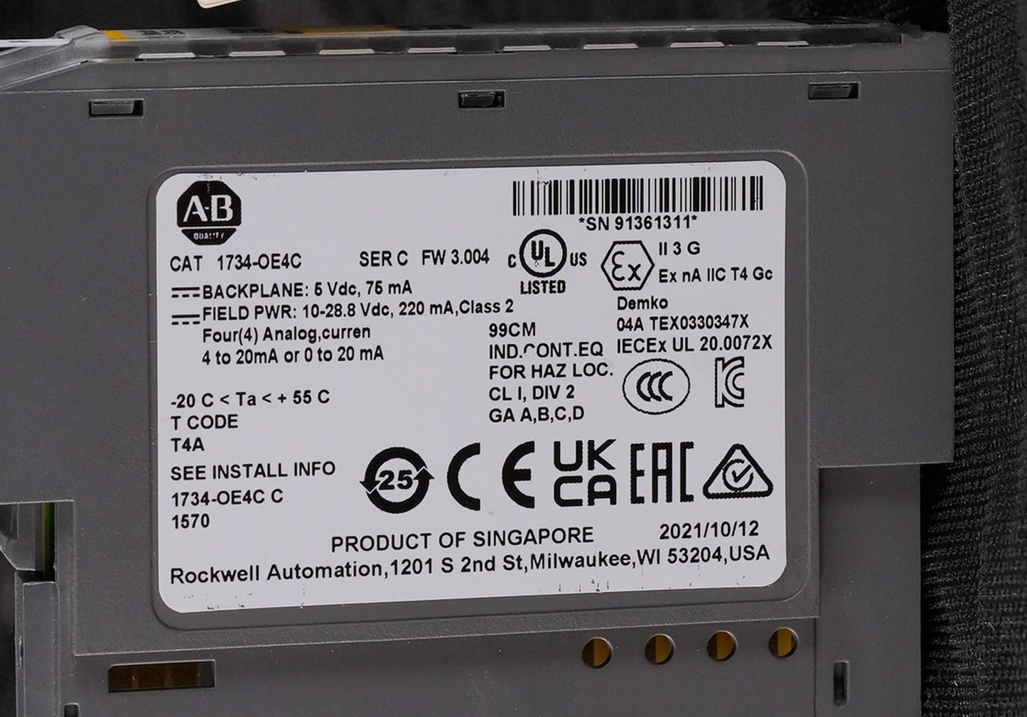 Allen Bradley 1734-OE4C Point I/O 4-Ch Analog Output Module - Open Box