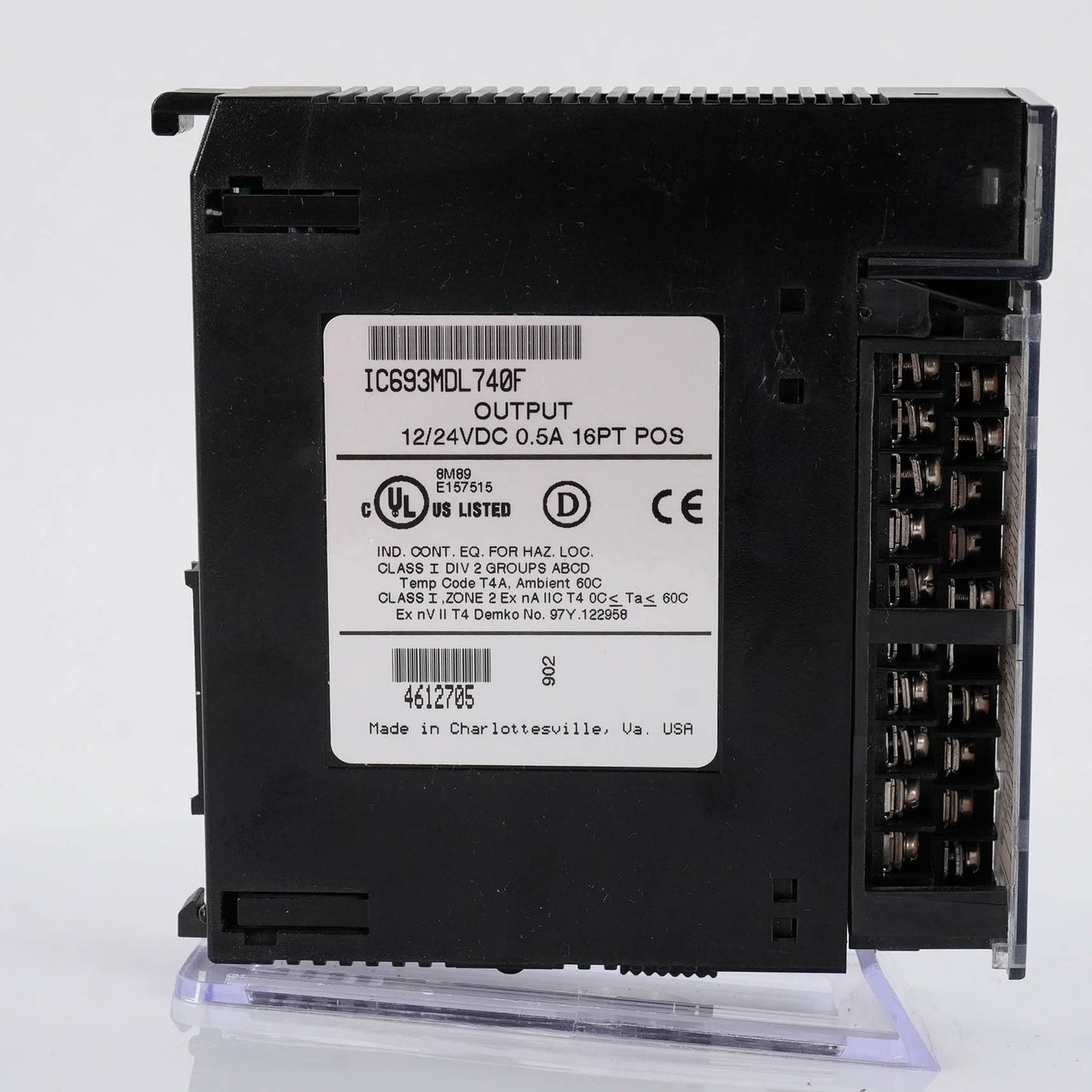 GE FANUC IC693MDL740F Output Module 12/24 VDC 0.5A 16 Point Positive Logic PLC