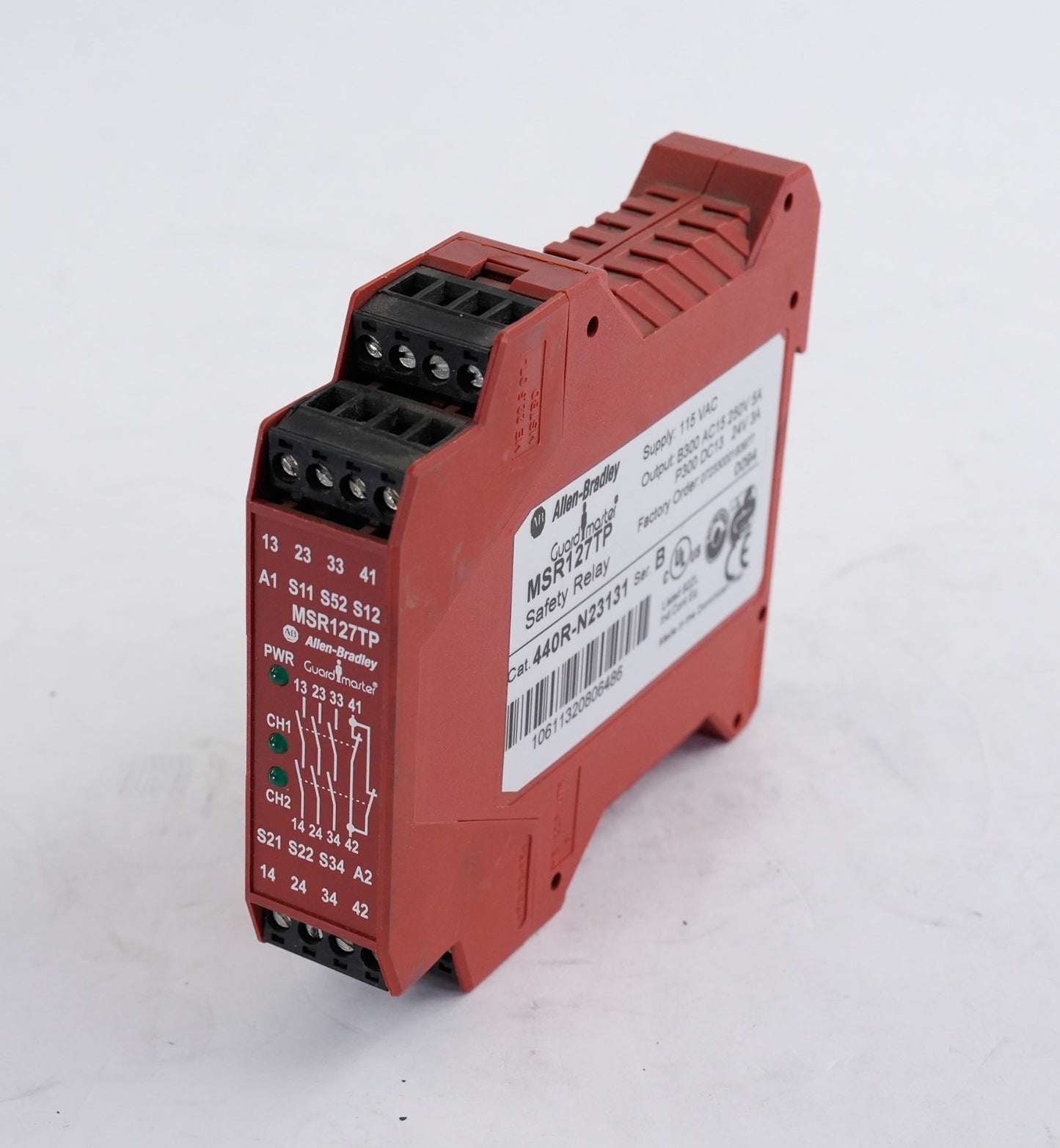 Allen Bradley 440R-N23131 /B Guardmaster Safety Relay 115VAC 440RN23131