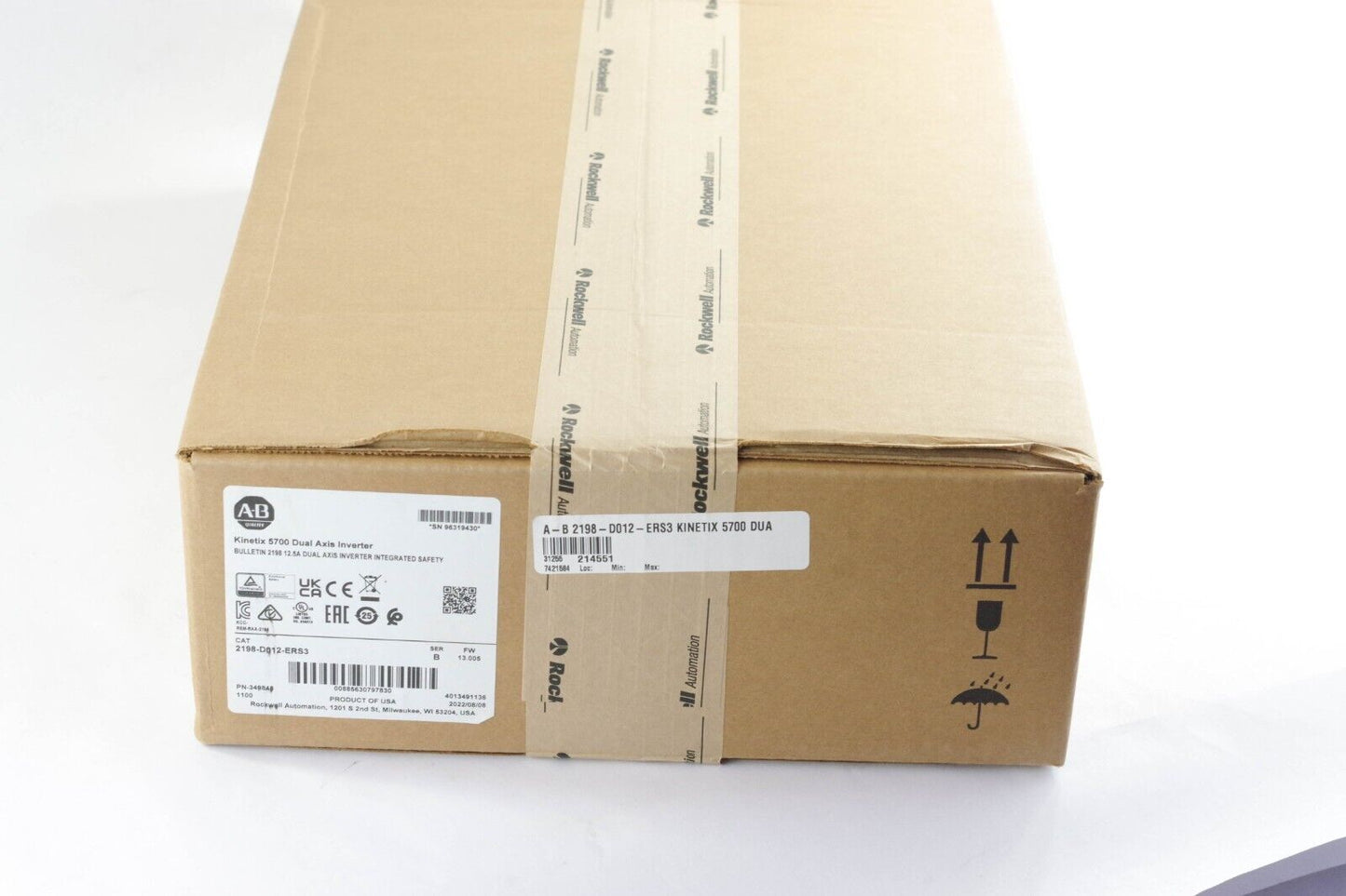 2022 Allen Bradley 2198-D012-ERS3 /B Kinetix 5700 - New Surplus, Factory Sealed